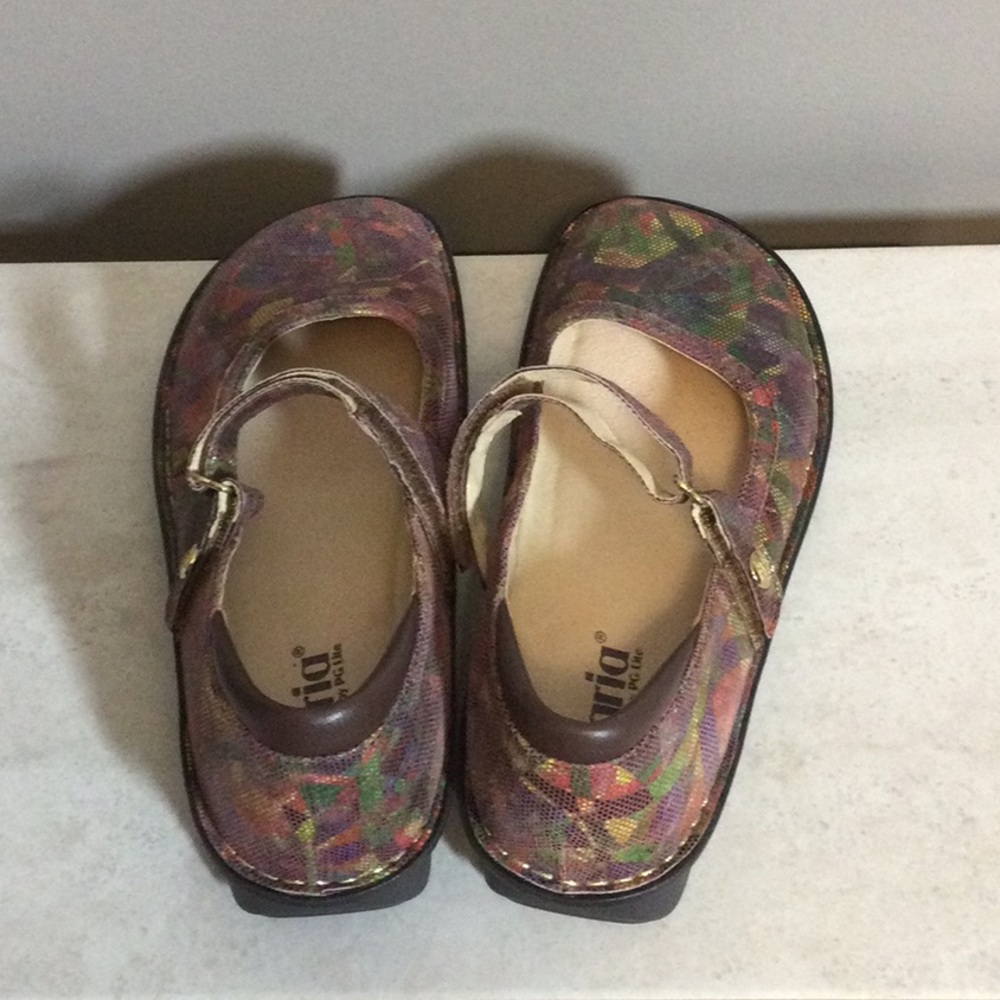 EU 39 Alegria Multicolor Mary Jane Shoes - Picture 4 of 11